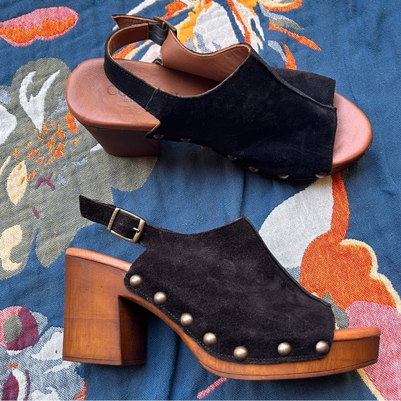 CORDANI Winnie black suede peep toe heel - Size 39/US 9 - Picture 8 of 8